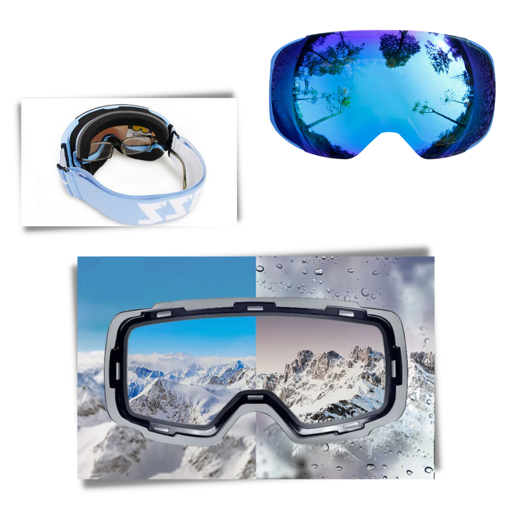 Magnetic Snow Goggles with 2 Polarized Interchangeable Lenses