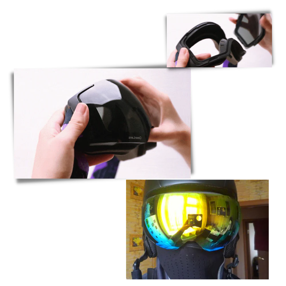Magnetic Snow Goggles with 2 Polarized Interchangeable Lenses