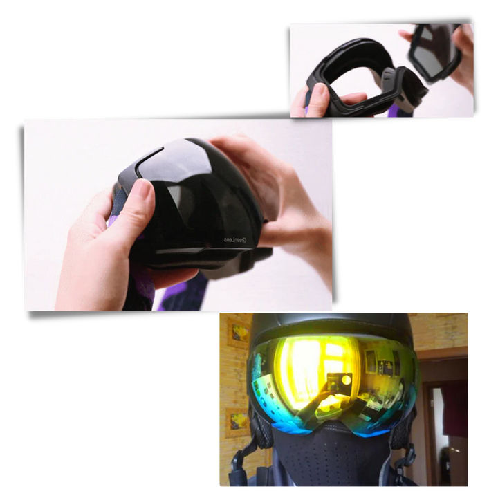Magnetic Snow Goggles with 2 Polarized Interchangeable Lenses