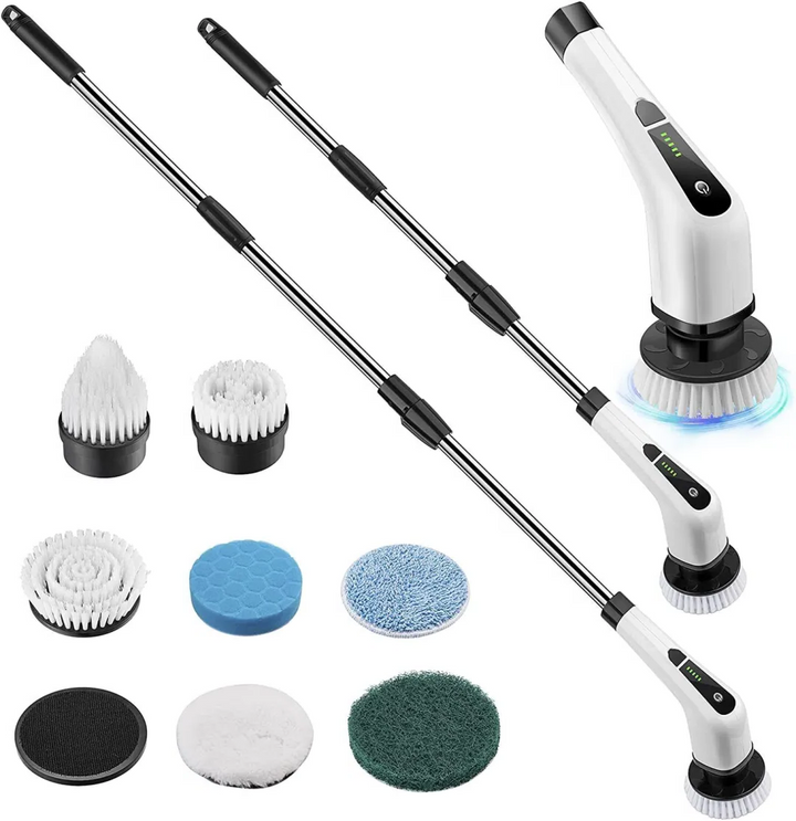 Cordless Electric Spin Scrubber with 7 Brush Heads
