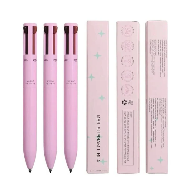 4-in-1 Makeup Pen with Eyeliner, Lip Liner, Brow and Highlighter