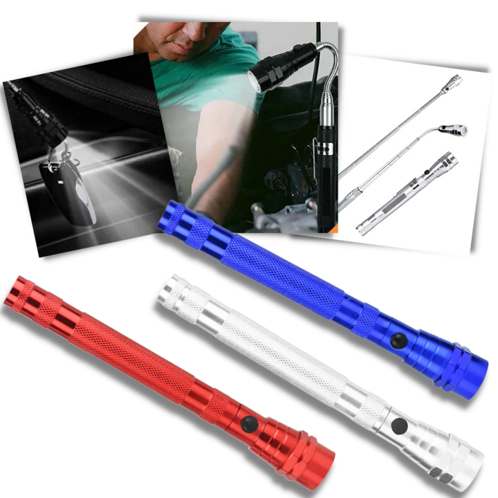 Hendrano™ Telescoping Magnetic LED Flashlight with Flexible Gooseneck