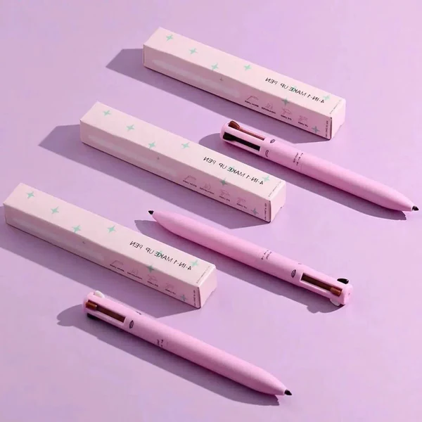 4-in-1 Makeup Pen with Eyeliner, Lip Liner, Brow and Highlighter