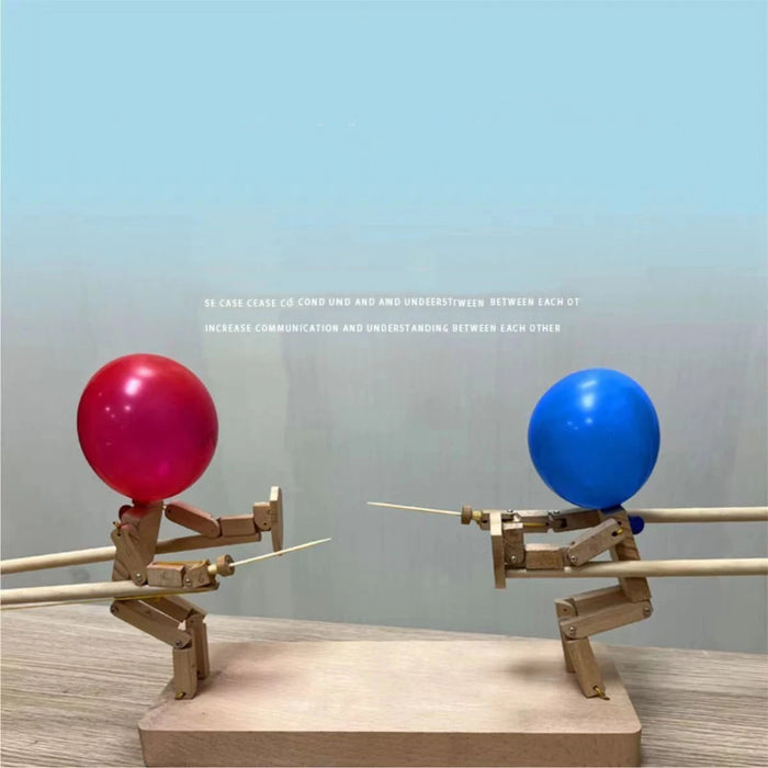 Hendrano™ Wooden Balloon Pop Fencing Game for Two Players
