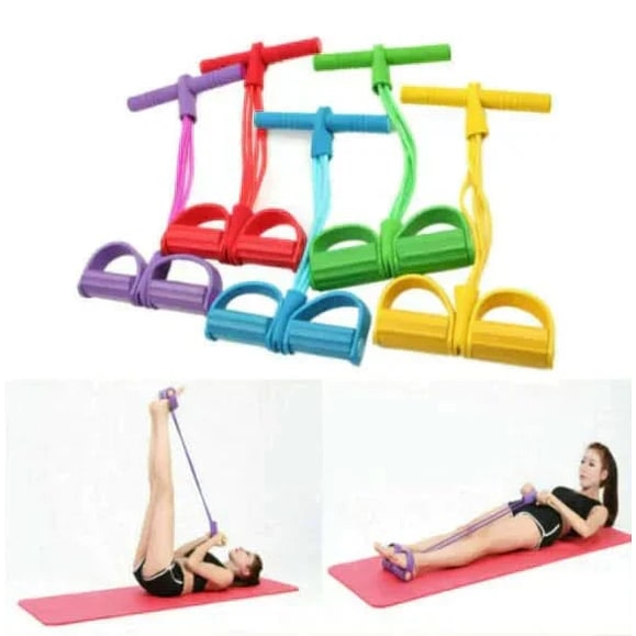 Portable Pedal Resistance Band with Non-Slip Foam Handles