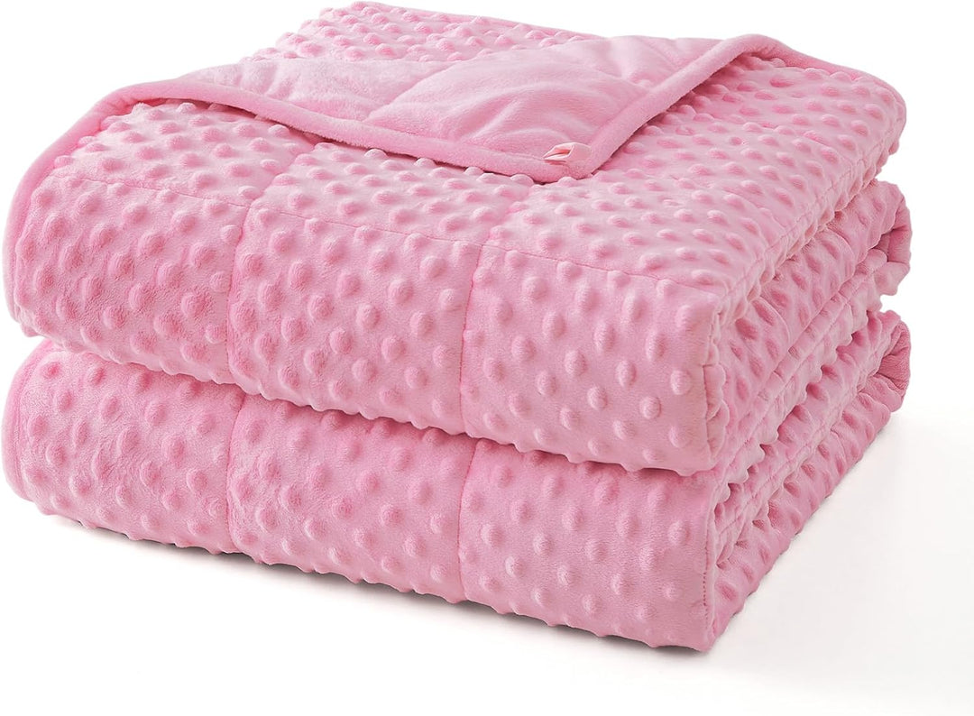 Weighted Blanket with Dot Texture and Cooling Microfiber