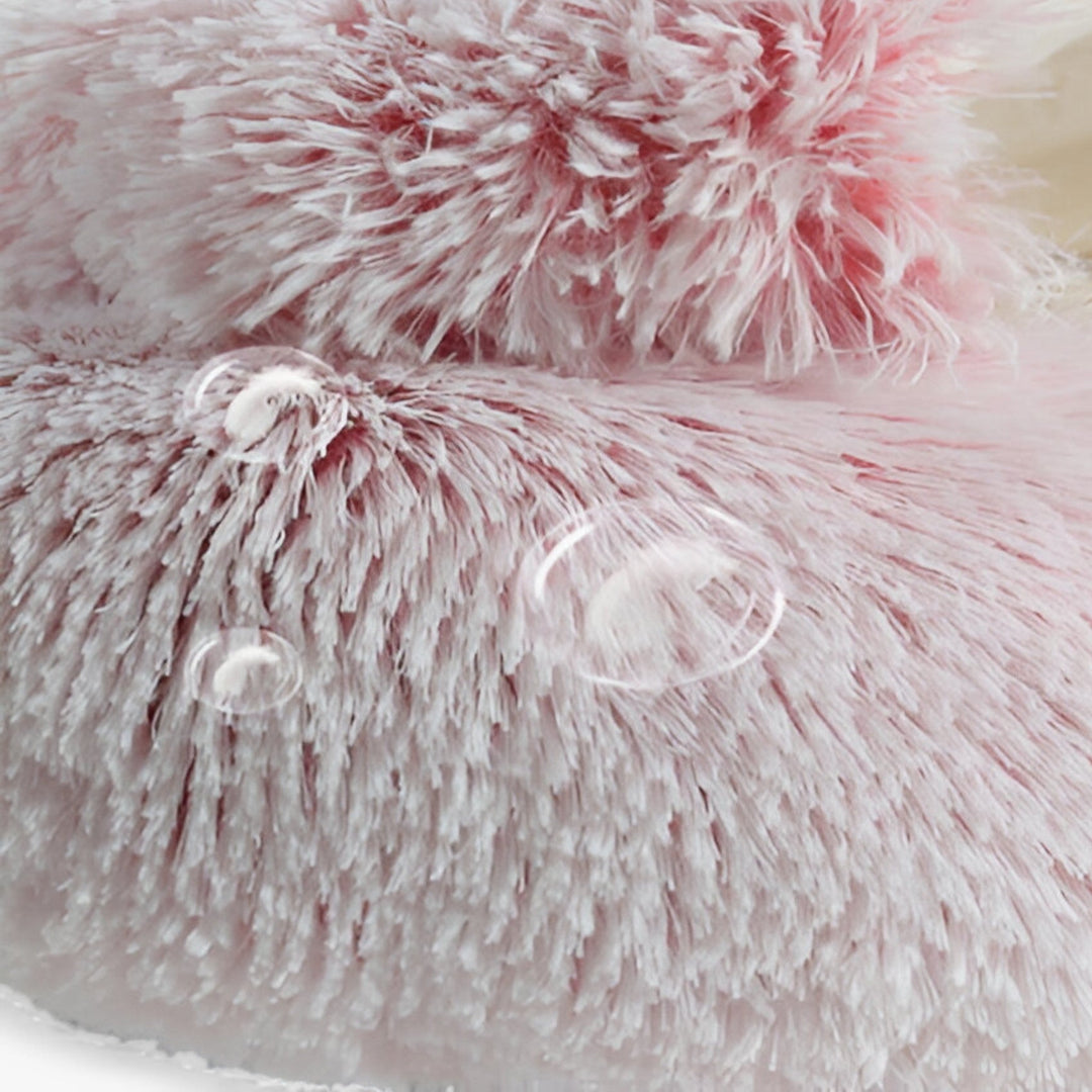 Hendrano™ Round Faux Fur Pet Bed with Washable Cover and Non-Slip Bottom