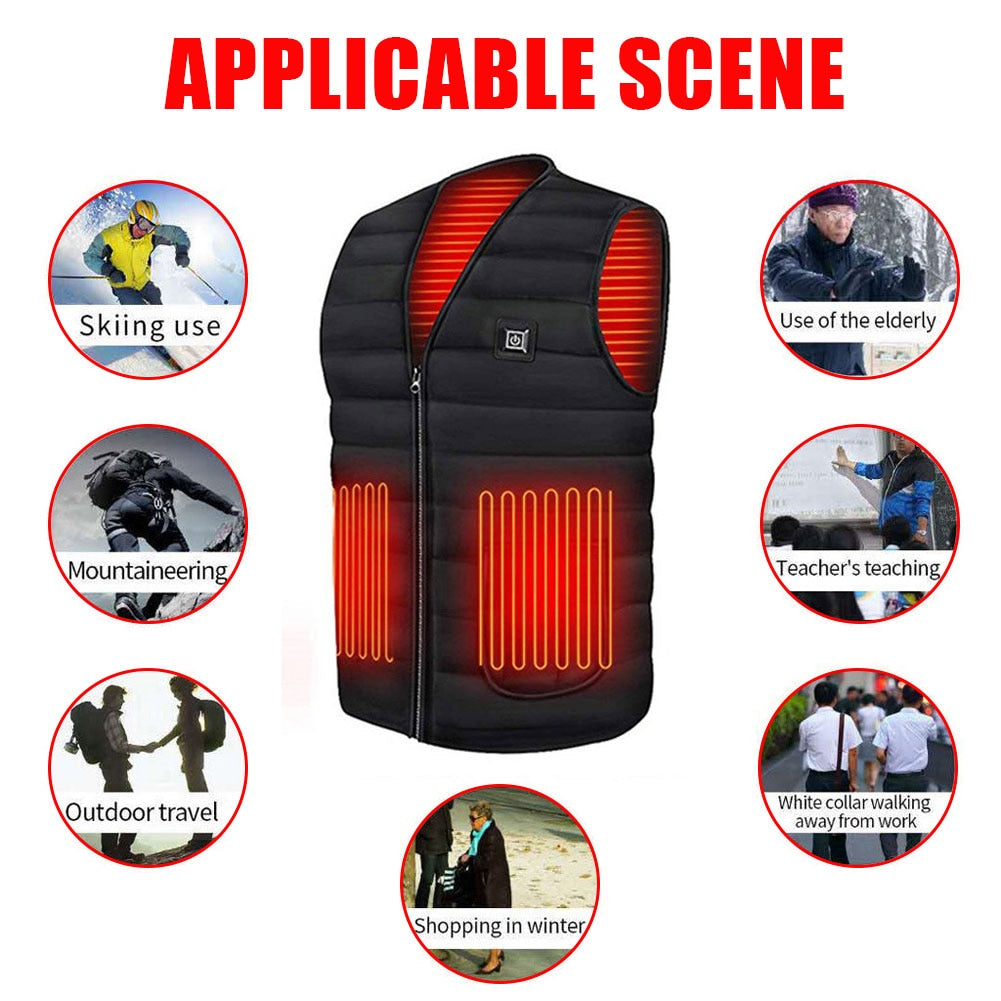 Hendrano™ Heated Cotton Vest with 5 Heating Zones