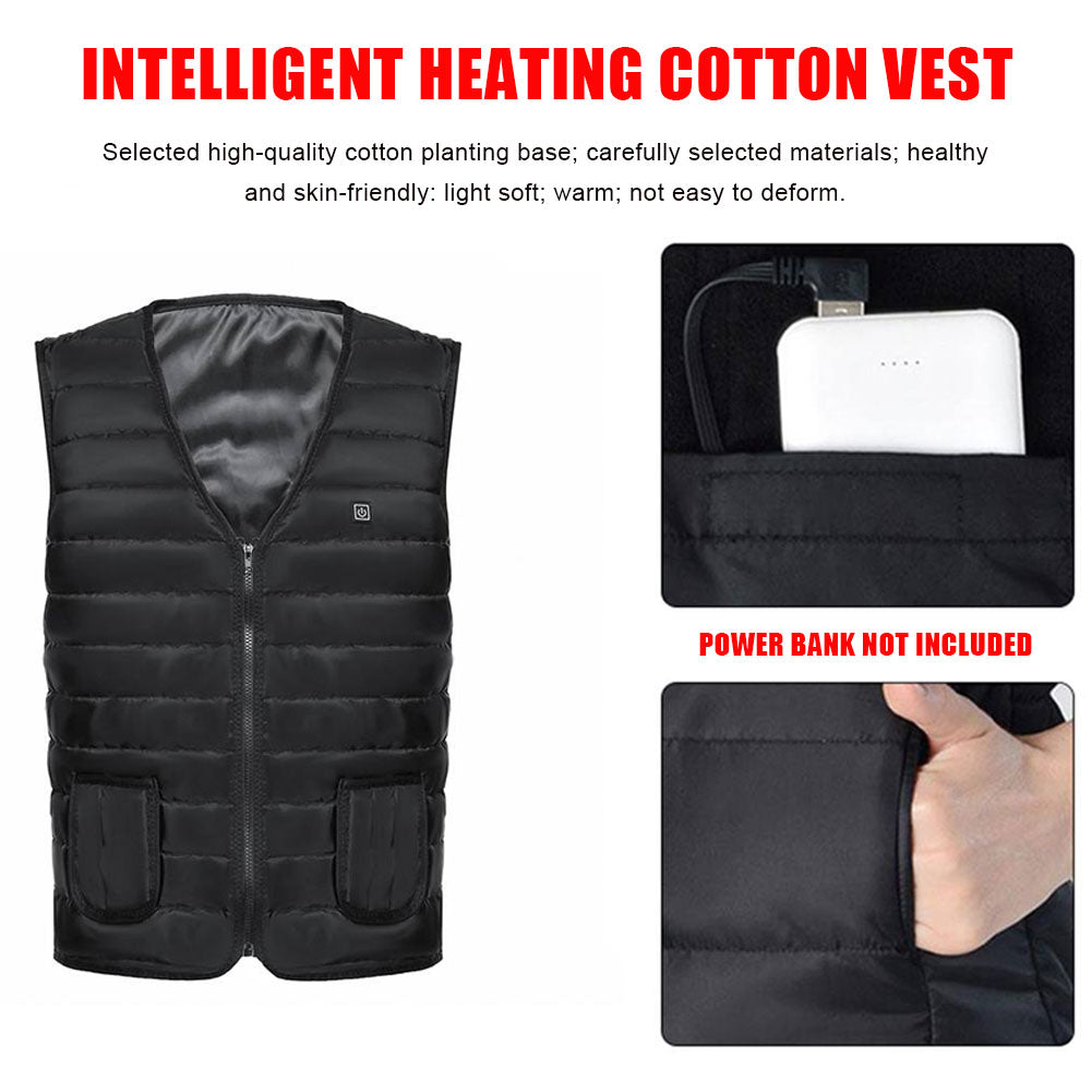 Hendrano™ Heated Cotton Vest with 5 Heating Zones