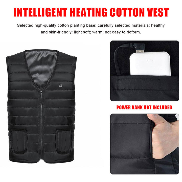 Hendrano™ Heated Cotton Vest with 5 Heating Zones