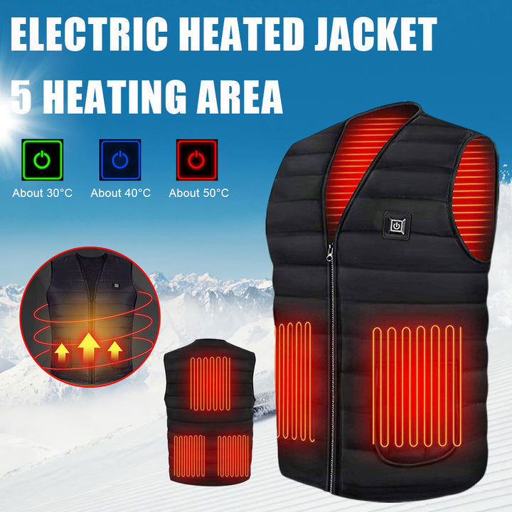 Hendrano™ Heated Cotton Vest with 5 Heating Zones
