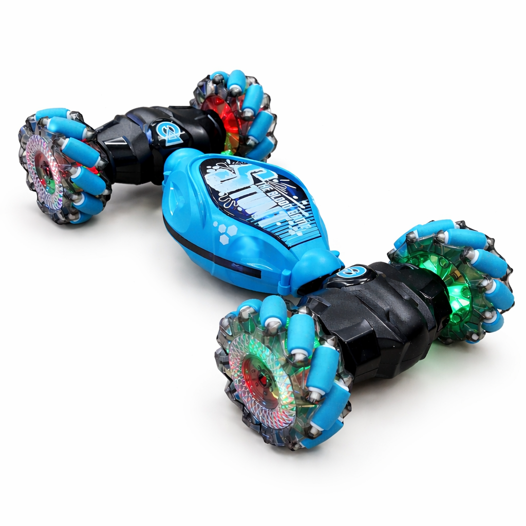 Gesture Control RC Stunt Car with LED Light-Up Wheels