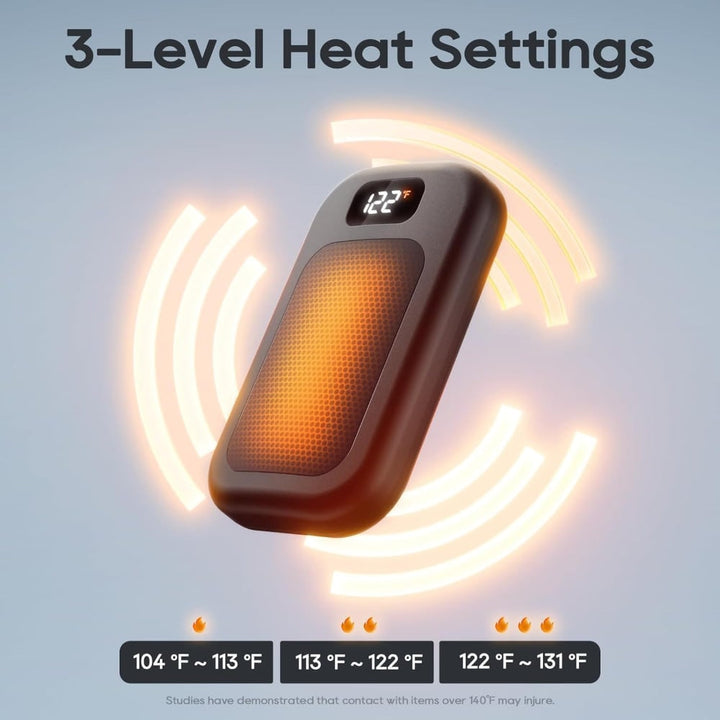Hendrano™ Electric Hand Warmer with LED Display and 3 Heat Levels