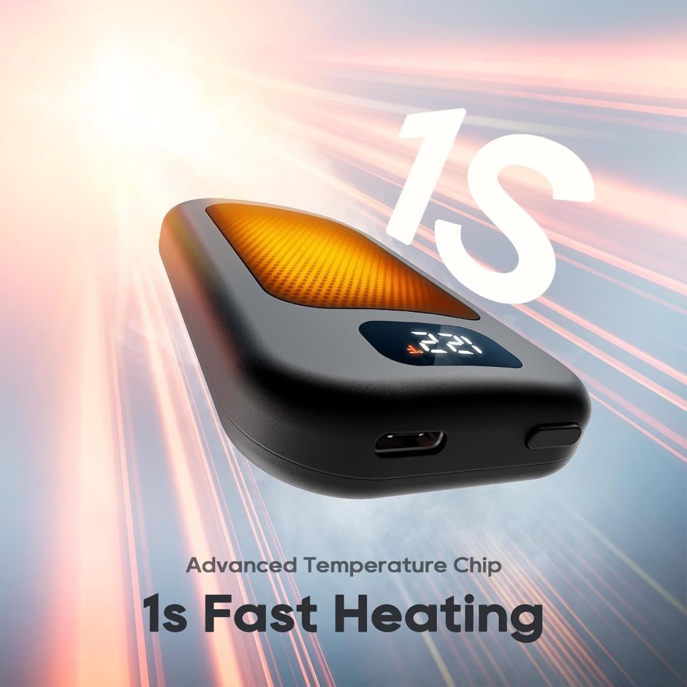 Hendrano™ Electric Hand Warmer with LED Display and 3 Heat Levels