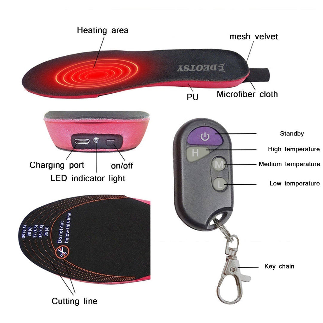 Hendrano™ Rechargeable Heated Insoles, Up to 10 Hours of Heat
