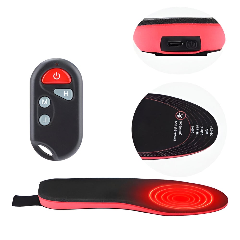 Rechargeable Heated Insoles with Remote Control and Arch Support – Hendrano™