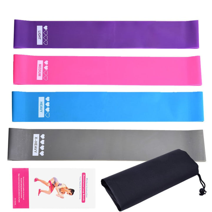 Resistance Bands Set with Four Levels and Carrying Pouch