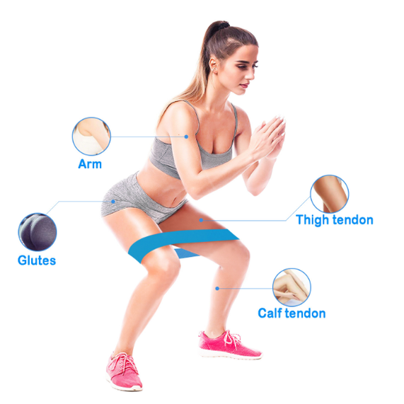 Resistance Bands Set with Four Levels and Carrying Pouch