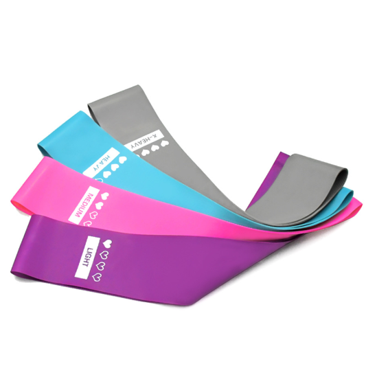 Resistance Bands Set with Four Levels and Carrying Pouch