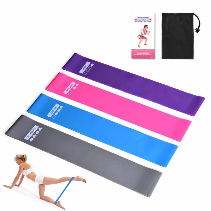 Resistance Bands Set with Four Levels and Carrying Pouch