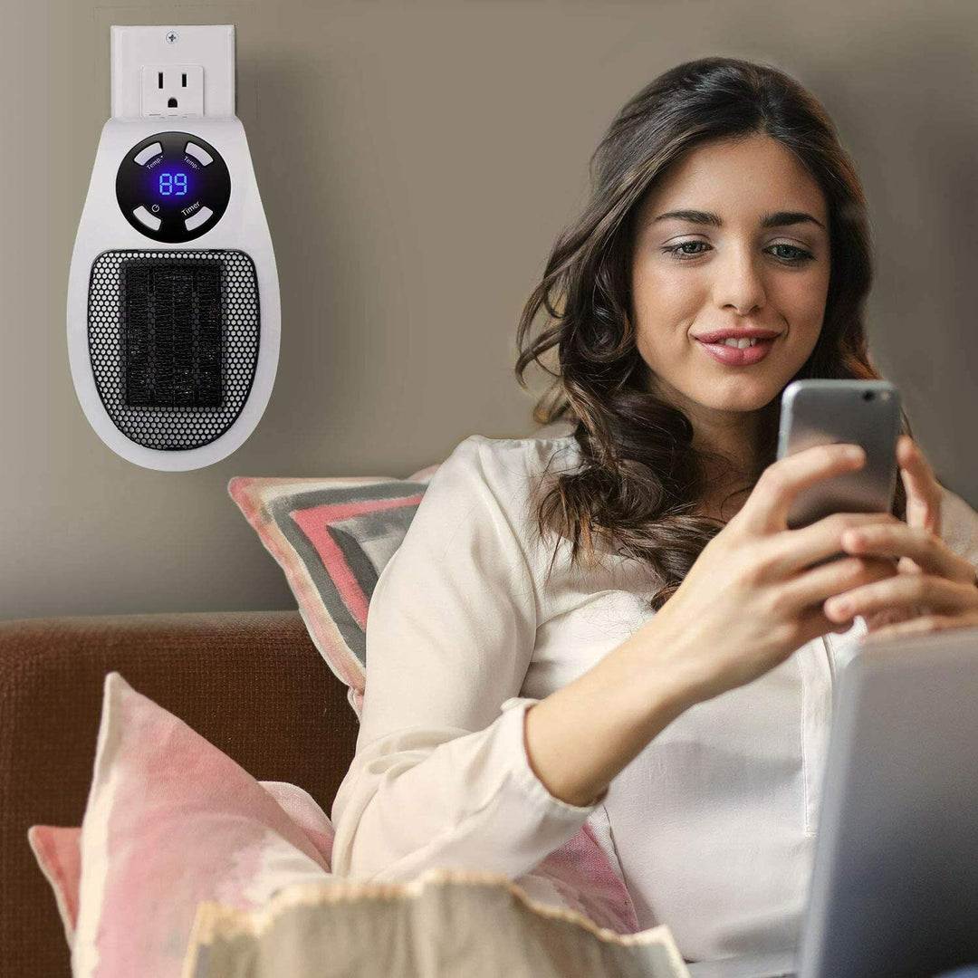 Hendrano™ Plug-In Mini Space Heater with LED Display and Remote