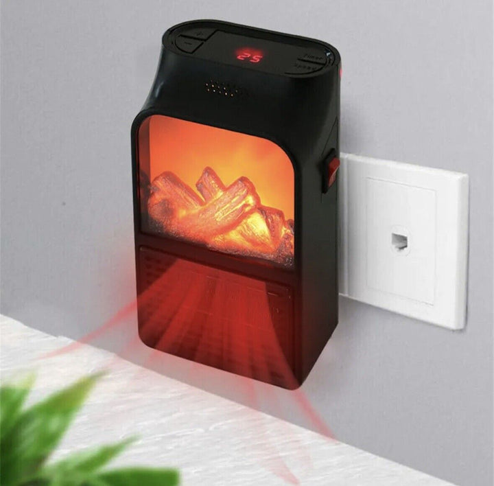 Hendrano™ Plug-In Flame Effect Heater with Remote Control and Timer