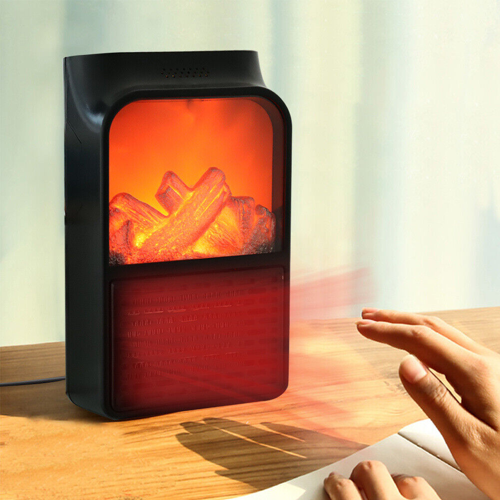Hendrano™ Plug-In Flame Effect Heater with Remote Control and Timer