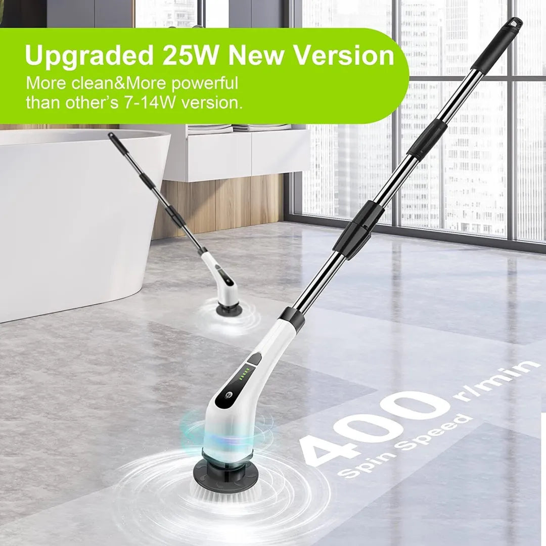 Cordless Electric Spin Scrubber with 7 Brush Heads