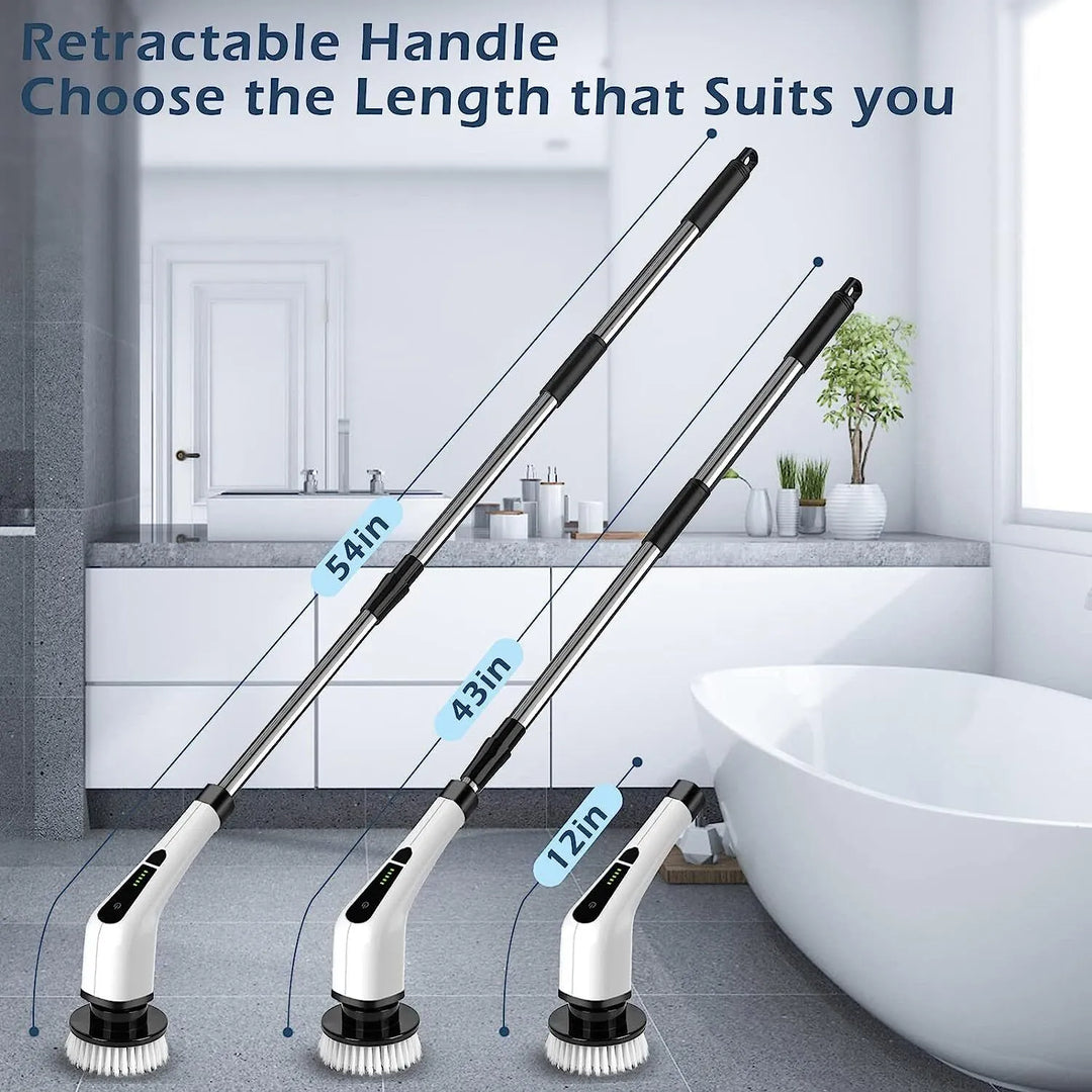 Cordless Electric Spin Scrubber with 7 Brush Heads