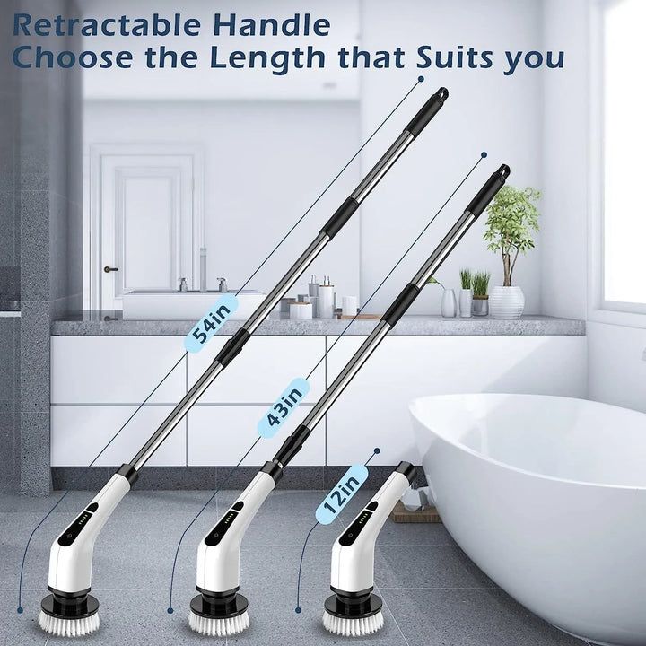 Cordless Electric Spin Scrubber with 7 Brush Heads