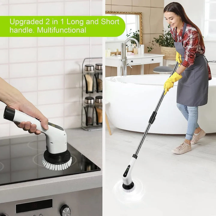 Cordless Electric Spin Scrubber with 7 Brush Heads