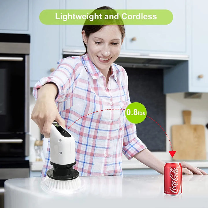 Cordless Electric Spin Scrubber with 7 Brush Heads