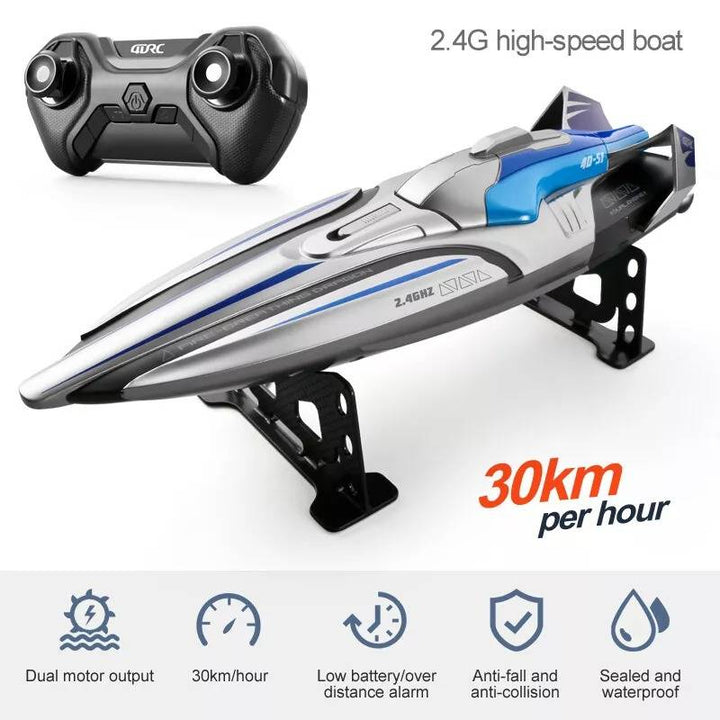 Hendrano™ High-Speed RC Boat with Twin Motors and LED Lights, 22 mph