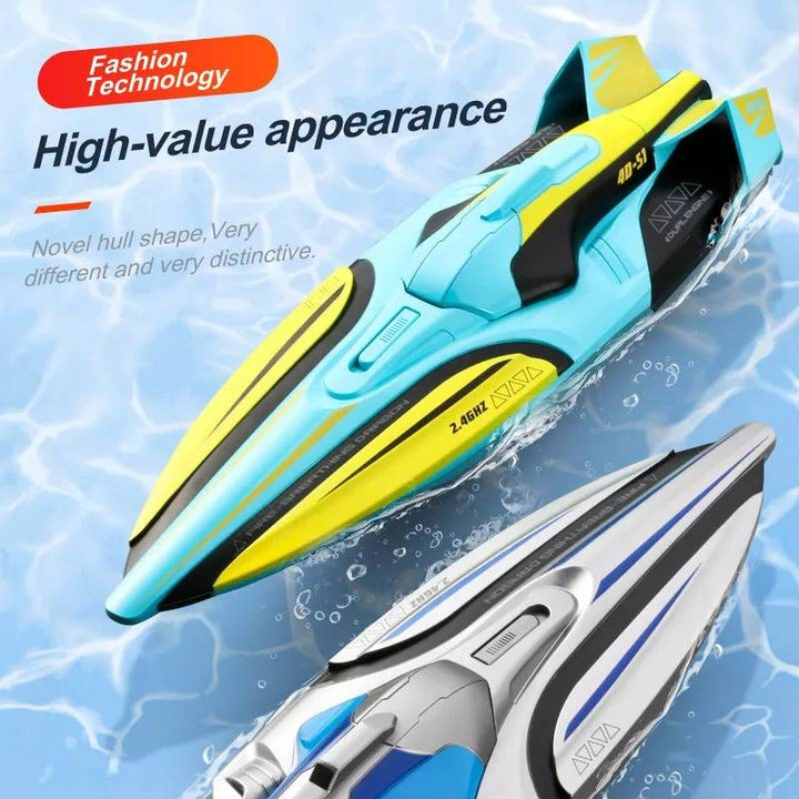 Hendrano™ High-Speed RC Boat with Twin Motors and LED Lights, 22 mph