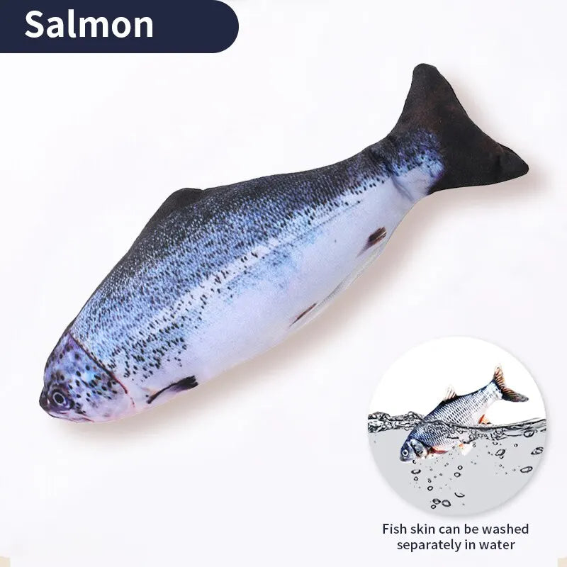 Flopping Fish Cat Toy, USB Rechargeable with Lifelike Wiggle