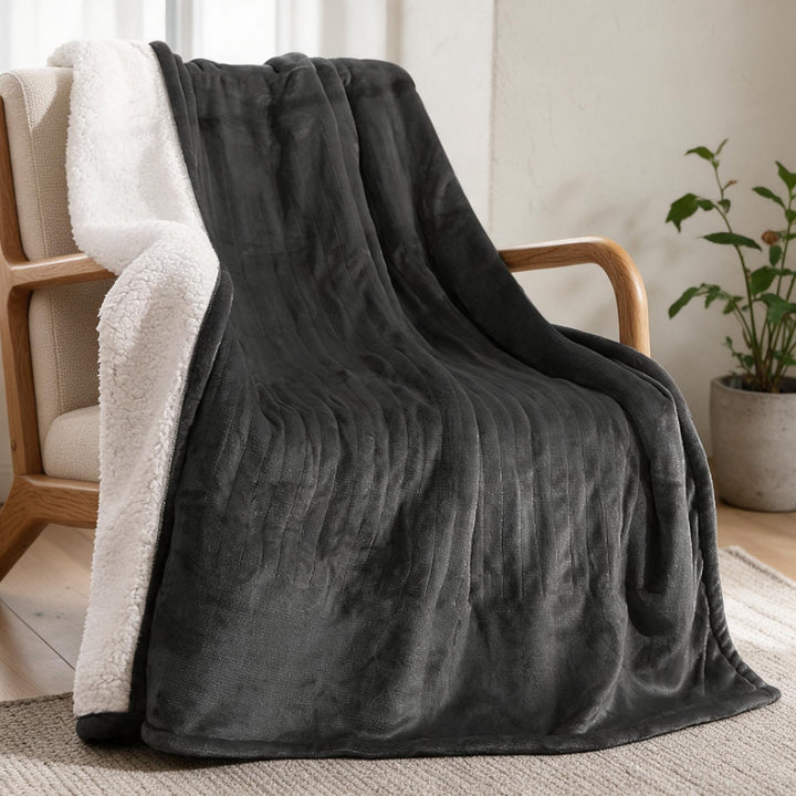 Hendrano™ Sherpa Heated Blanket with 6 Heat Levels &amp; Auto-Off Timer