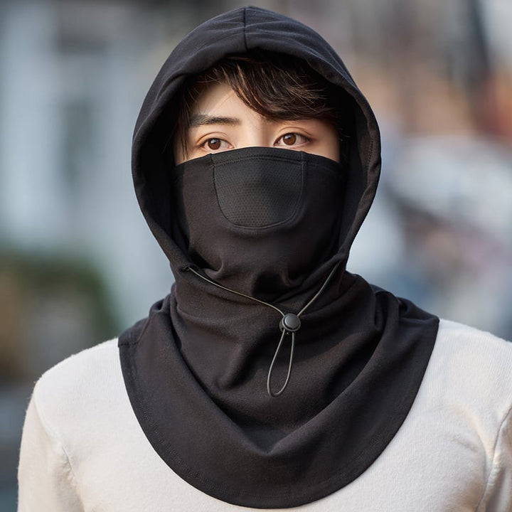 Hendrano™ Hooded Cycling Face Mask with Built-In Neck Warmer