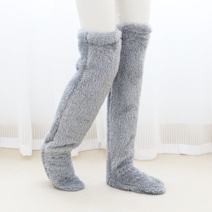 Long Fuzzy Leg Warmer Socks, Open-Toe or Footless