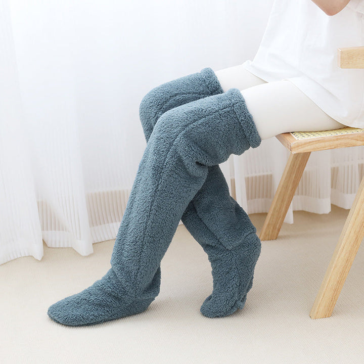 Long Fuzzy Leg Warmer Socks, Open-Toe or Footless