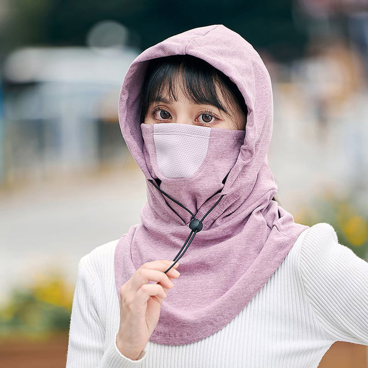 Hendrano™ Hooded Cycling Face Mask with Built-In Neck Warmer