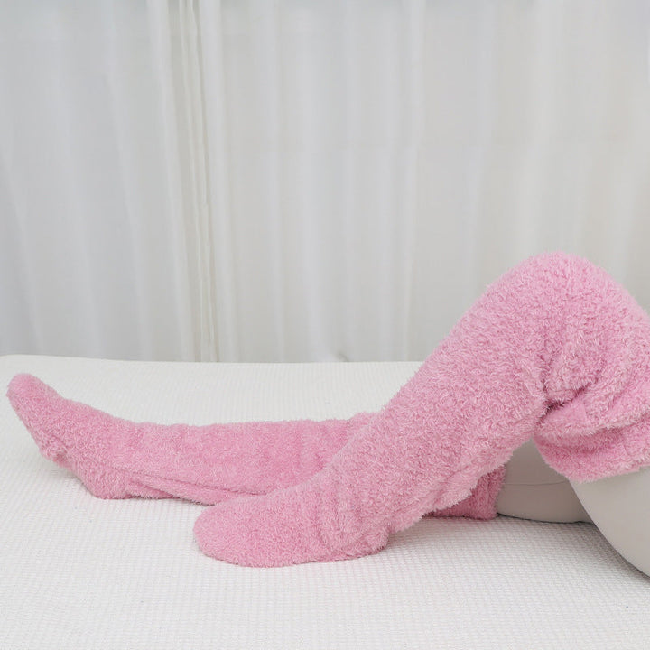 Long Fuzzy Leg Warmer Socks, Open-Toe or Footless