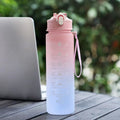 Hendrano™ Motivational Water Bottle with Time Markers and Flip-Top Lid