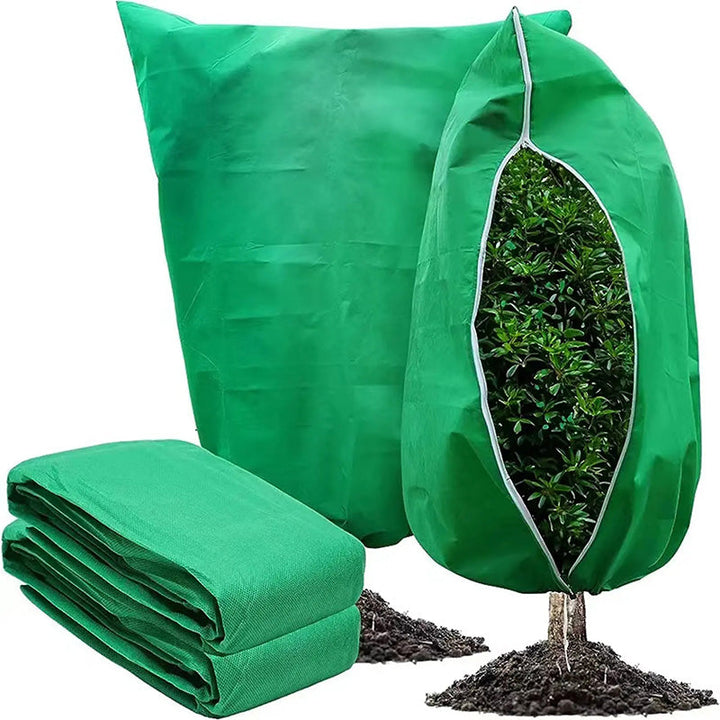 Frost Protection Plant Cover with Drawstring Closure