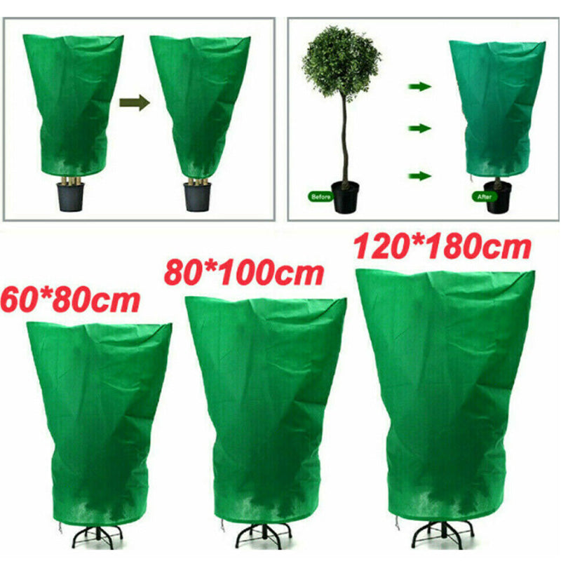 Frost Protection Plant Cover with Drawstring Closure