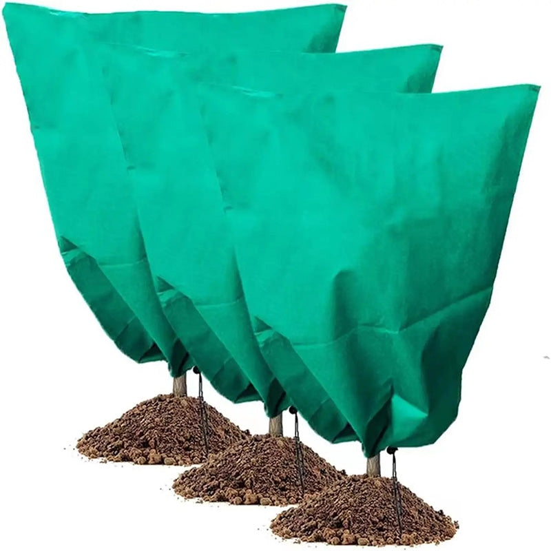 Frost Protection Plant Cover with Drawstring Closure