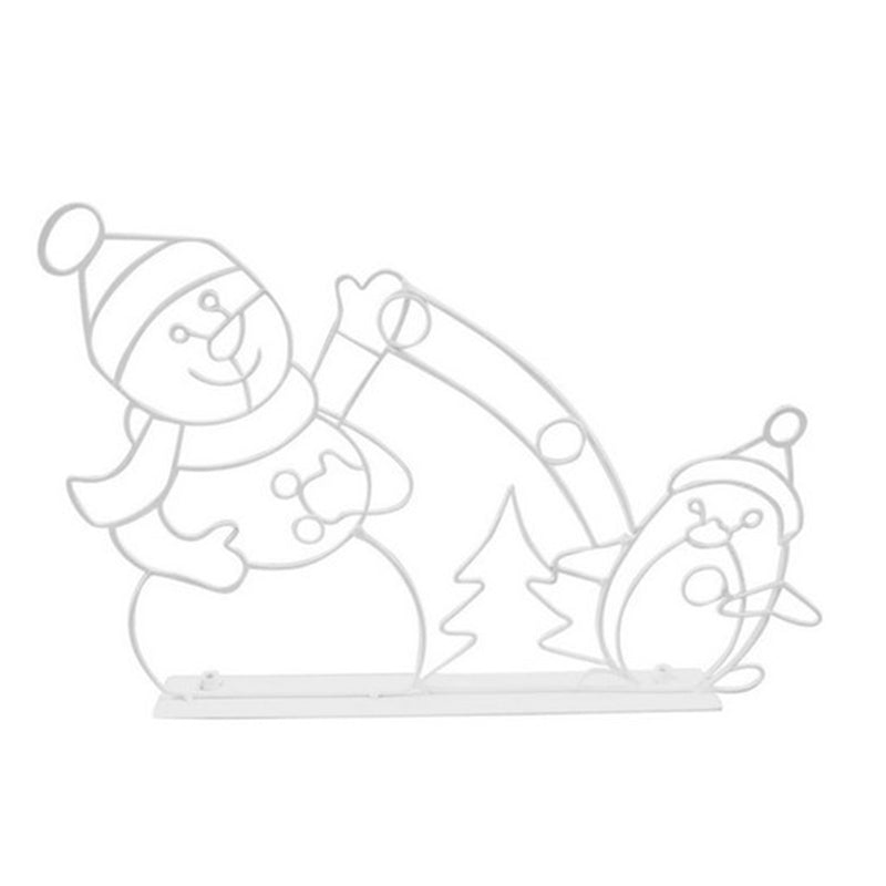 Animated LED Snowball Fight Light | Outdoor Snowman &amp; Penguin Christmas Decor