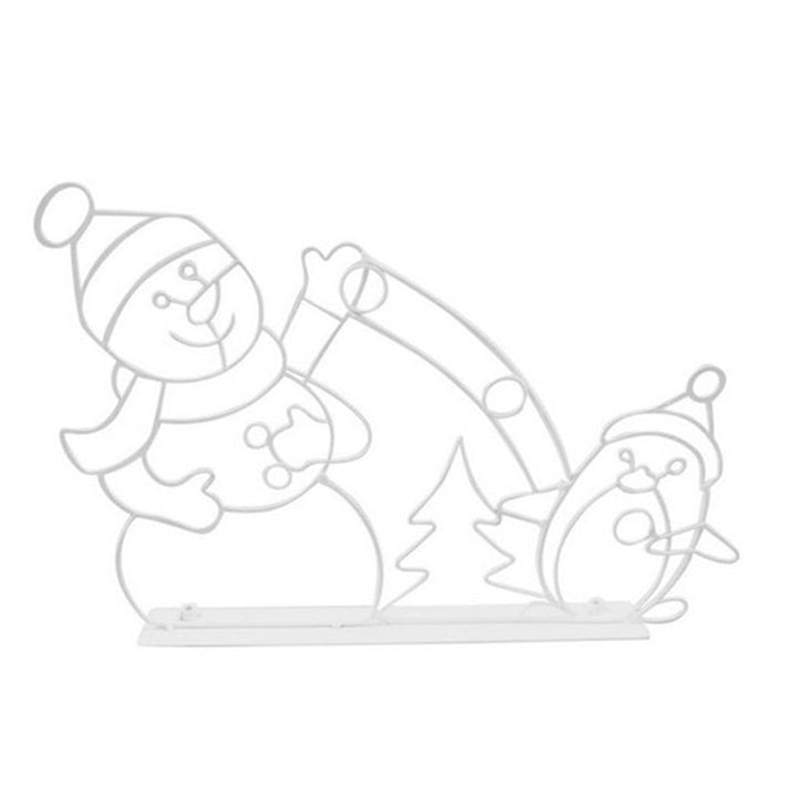 Animated LED Snowball Fight Light | Outdoor Snowman &amp; Penguin Christmas Decor