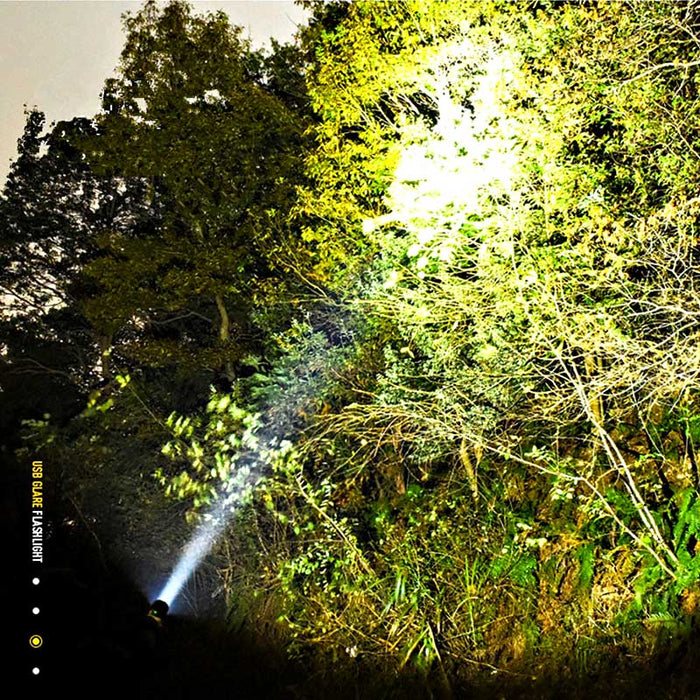 Hendrano™ Rechargeable LED Flashlight with Zoom, Waterproof Aluminum Body