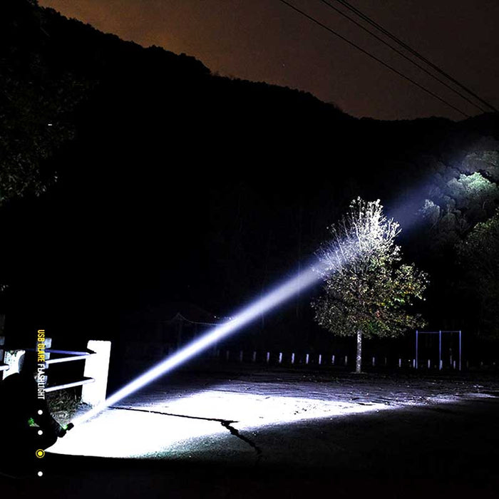 Hendrano™ Rechargeable LED Flashlight with Zoom, Waterproof Aluminum Body