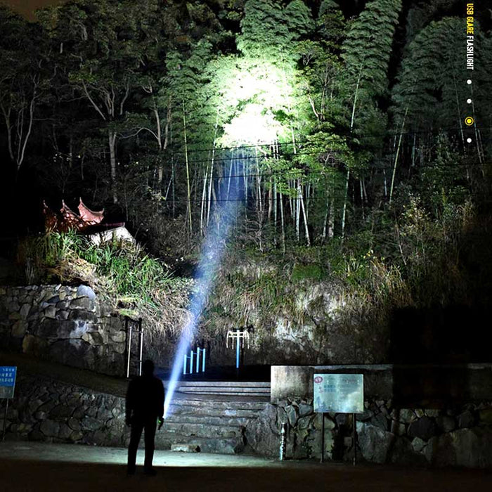 Hendrano™ Rechargeable LED Flashlight with Zoom, Waterproof Aluminum Body